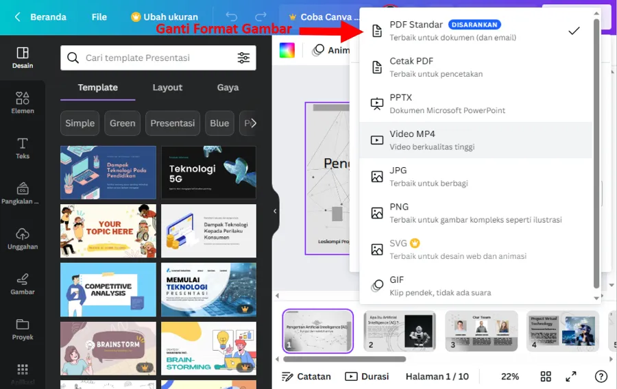 Coba Ubah Format Gambar di Canva