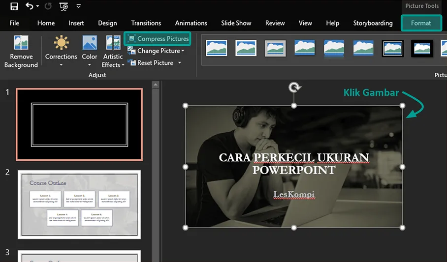 Kompres Gambar di PPT