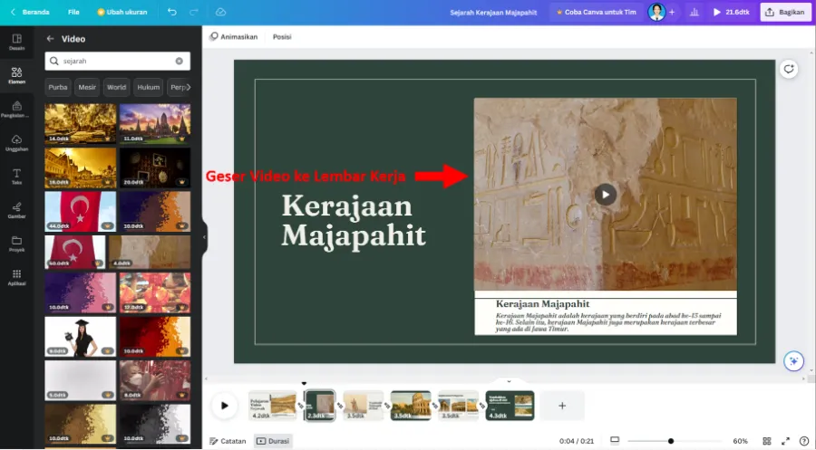 Tambah Video ke Lembar Kerja
