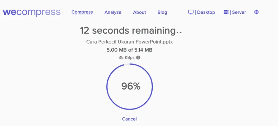 Proses Upload WeCompress