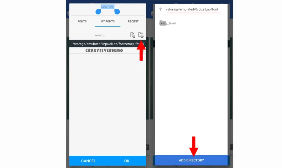 Ganti Directory Sumber Font di PixelLab