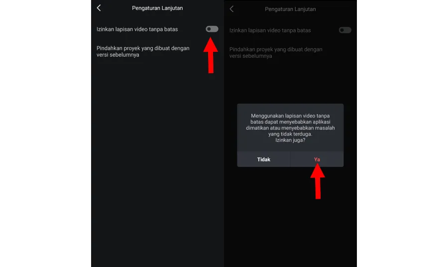 Atur Video ke Opsi Tanpa Batas