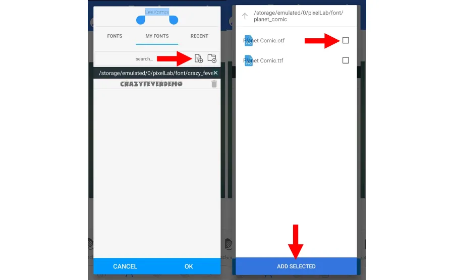 Menambah Font ke Pixellab