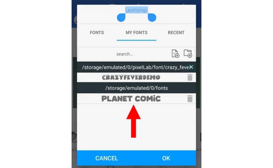 Cek Font Ditambah
