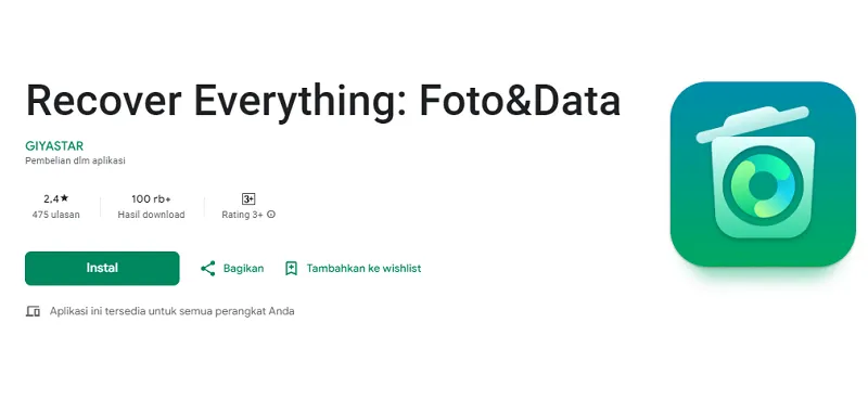 Aplikasi Recover Everything Android