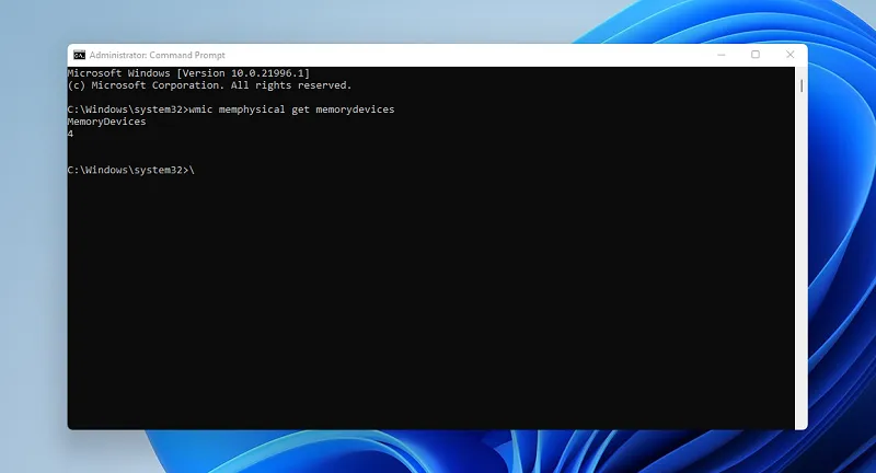 Perintah Cek Slot RAM CMD
