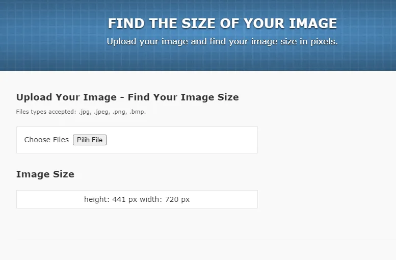 Cek Ukuran Gambar Online