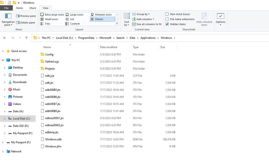 Hapus Indeks File Lama
