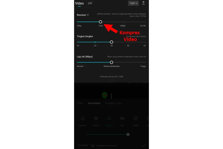 Kurangi Kompres Video Berlebihan