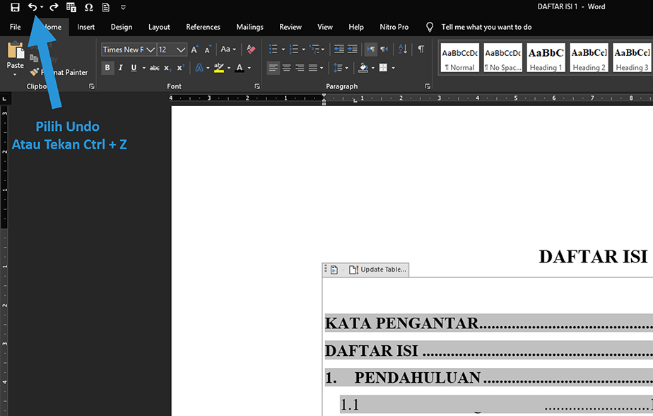 Atasi Error Bookmark Lewat Undo