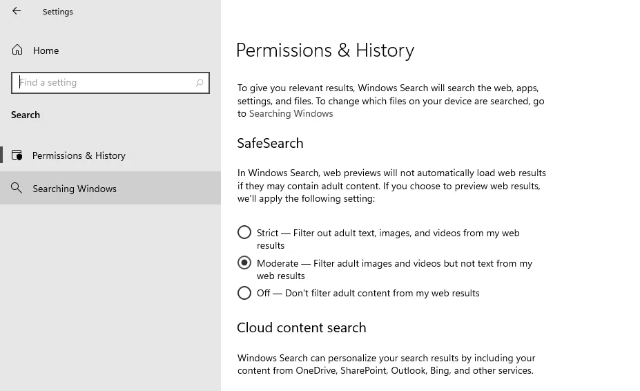 Menu Searching di Windows