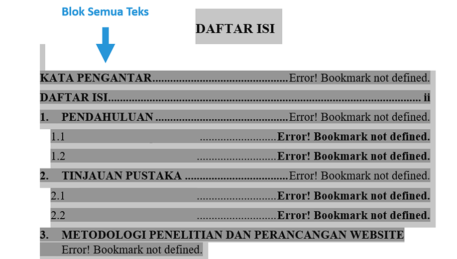 Select All TOC
