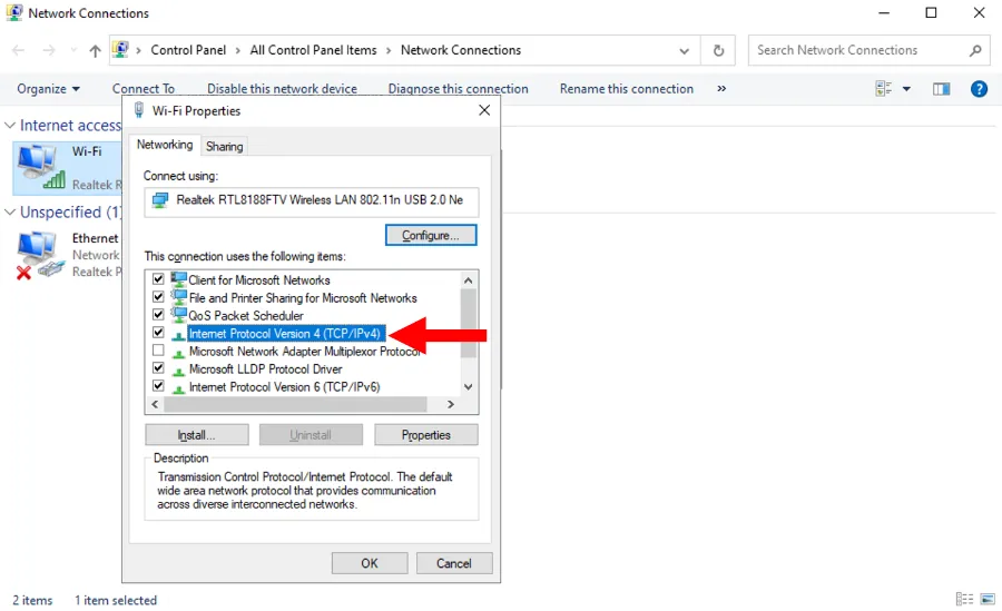 Atur TCP IP Windows