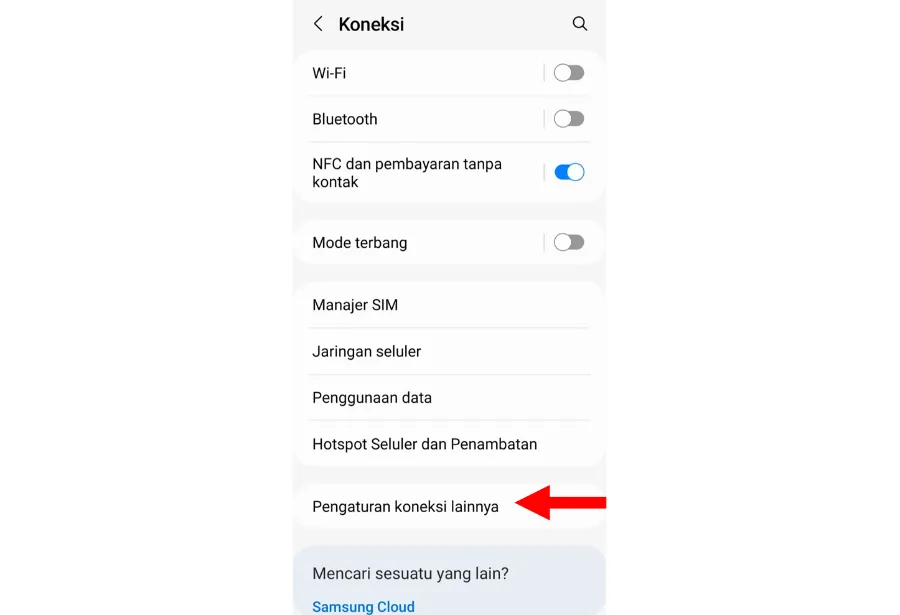 Menu Koneksi Lainnya