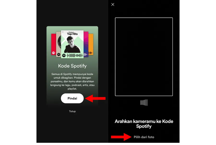 Mulai Scan Barcode Spotify
