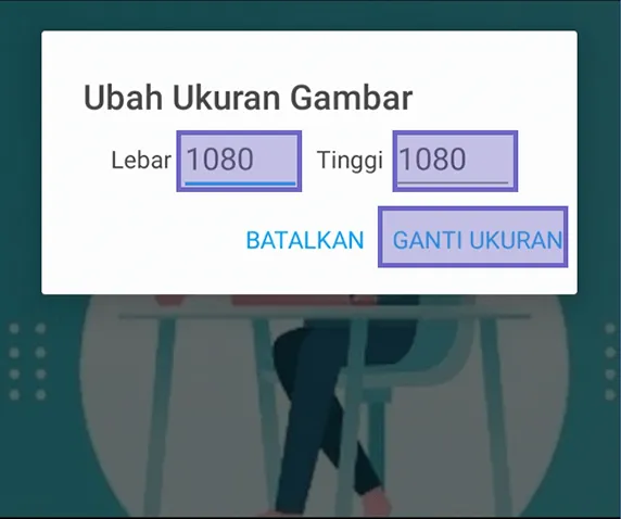 Mengatur Ukuran Profil Picsart