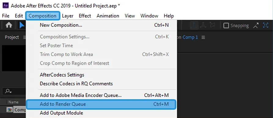Opsi Render Queue