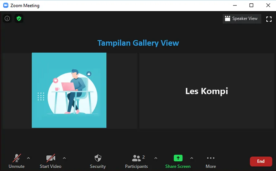 Tampilan Gallery View Zoom PC