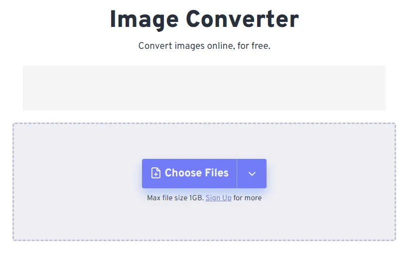 Menu Choose di Convert Image