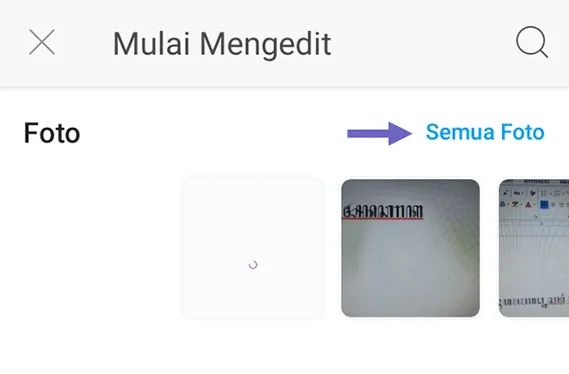 Opsi Mulai Edit di Picsart