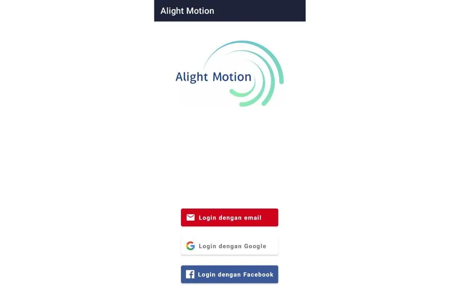 Ubah Metode Login di Alight Motion