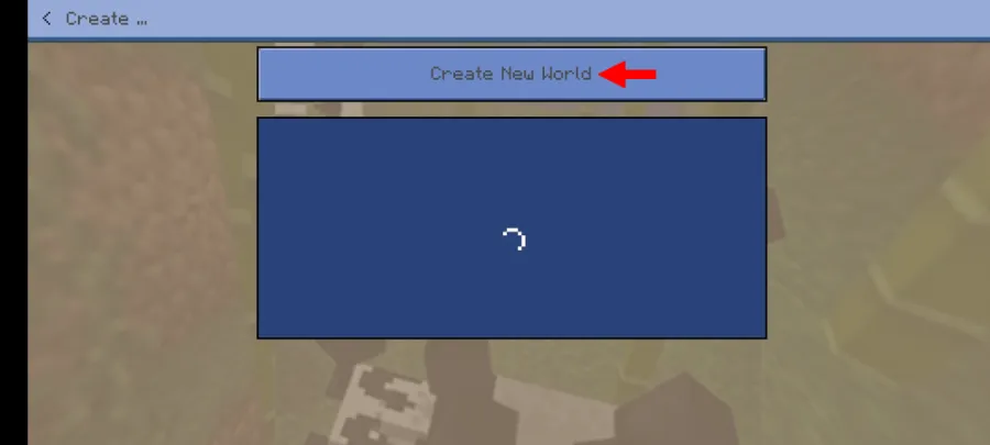Menu Create World