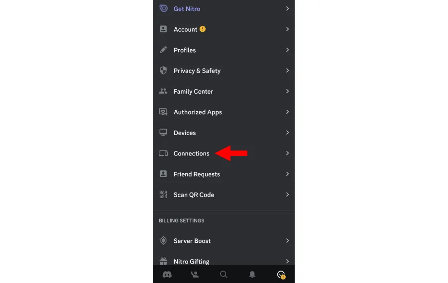 Buka Menu Koneksi Spotify