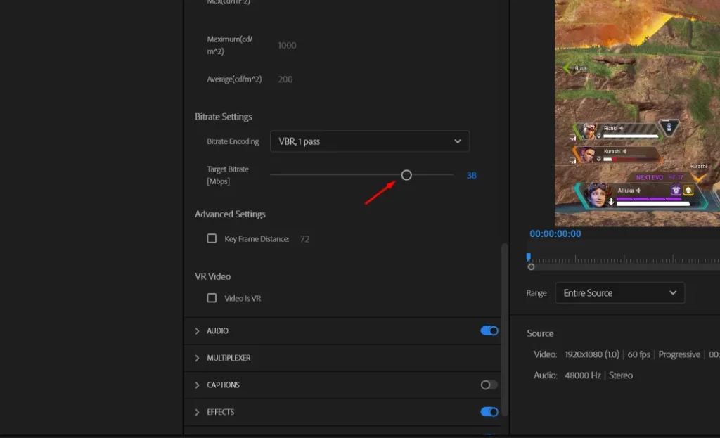 Pengaturan Bitrate